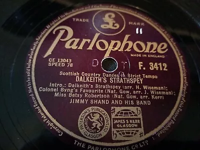 £6 • Buy Jimmy Shand - Middling Thank You / Dalkeith Strathspey - 78 Rpm