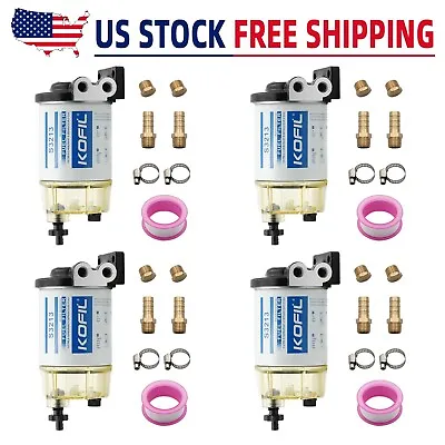 4× S3213 Boat Fuel Water Separator Marine For Mercury Yamaha Outboard 10 Micron • $88.40