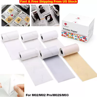 6 Rolls Phomemo M02/M02 Pro/M02S/M03 Sticker Adhesive Paper Set For DIY Printing • $16.99