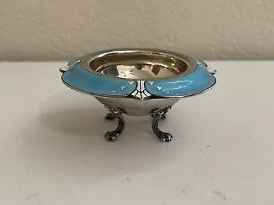 Antique R. Blackinton & Co Sterling Silver & Guilloche Enamel Master Salt Dish • $250