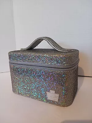 Caboodles Silver Go Getter Glitter Mini Makeup/Carrying Travel Vanity Case • $14.99