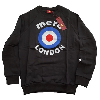 £7.99 • Buy Merc London Cooper Men's Black Sweatshirt Mod Target Logo UK S RRP £60