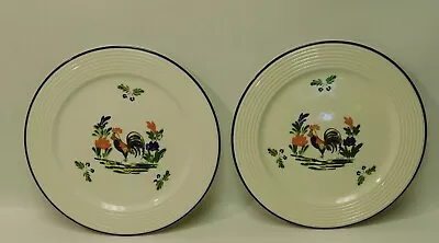 Varages France Rooster China Chop Plates Platters - Lot Of 2 - Excellent  • $24.99