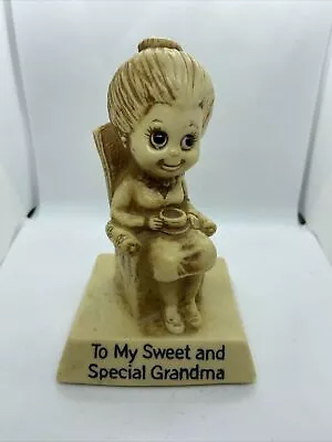 Vintage 1976 Russ Wallace Berrie Figure “ To My Sweet And Special Grandma” #9066 • $9.99