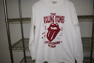 Rolling Stones Vtg 1999 Philadelphia 2 Dates Long Slv T Shirt DAMAGE • $17