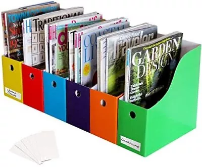 Magazine File Holder Organizer Box (6 12 Or 24 Pack) Storage For Desk And Shel • $20.99