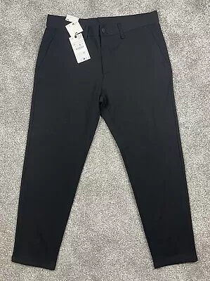 Men’s Zara Smart Trousers The Melange Pant Black 34 Waist New W Tags RRP £36 • £21.99