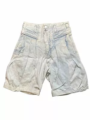 Z. Cavaricci Womens Shorts Size 27 Denim Light Pleated High Rise NWOT USA Made • $29