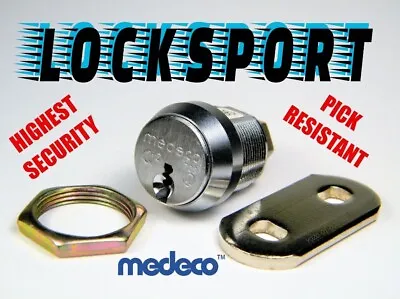  Locksport - Medeco® High-security Cylinder 4-angled Pins No Key To Manipulate • $7.75