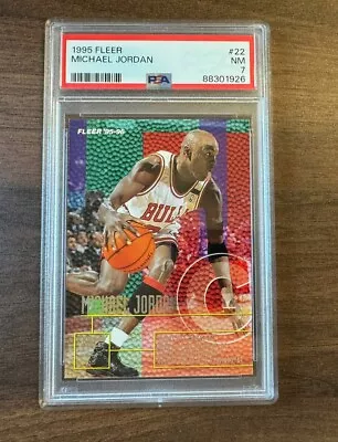 1995-1996 Fleer Michael Jordan #22 PSA 7 Chicago Bulls MVP HOF GOAT! • $0.99