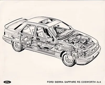 £8.99 • Buy FORD SIERRA SAPPHIRE RS COSWORTH 4x4, L.H.D.PERIOD PHOTOGRAPH