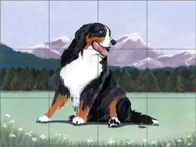 Burmese Mountain Dog Tile Backsplash M. K. Zeppa Canine Art Ceramic Mural MKZ002 • $125