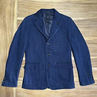 G-Star Correct Line Men's Blue Denim Blazer Suit Jacket Sz 46 • $80