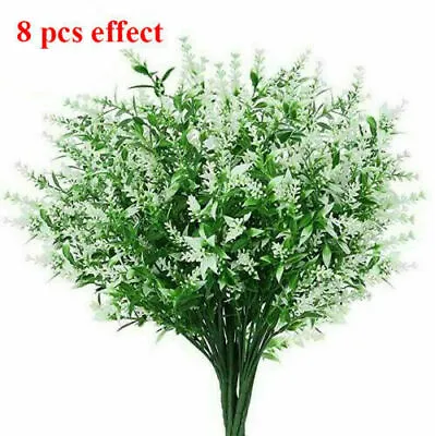 Artificial Stems Flowers Plants Bunch Wedding Home Grave Outdoor Bouquet Decor • £2.99