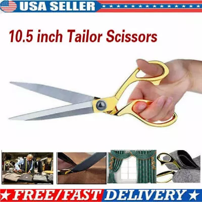 10.5  Tailor Upholstery Scissors Shears HEAVY DUTY - Stainless Steel Blade • $11.31