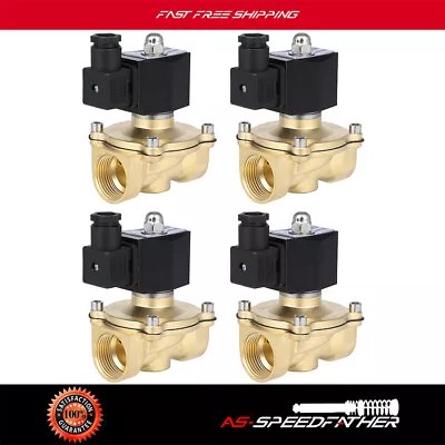 Air Ride Suspension Valve Brass Electric Solenoid Air N/C Kit 4x 1  NPT 12V • $94.72