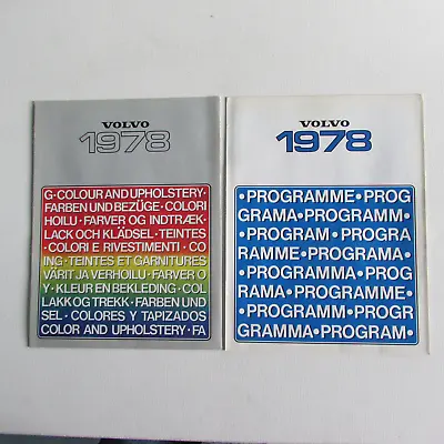 Volvo 1978 And 1979 Range And Colour And Upholstery Brochures (4 In Total) • $3.08