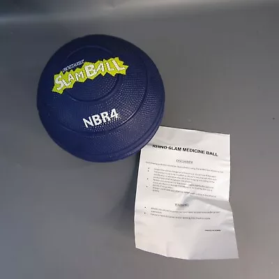Champion Sports NBR4 Rhino Slam Medicine Ball 4 Lb Blue Durable No-Bounce • $29.99