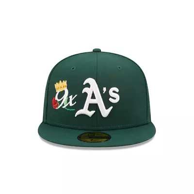 Oakland A's Crown Champs 9X's MLB New Era 59FIFTY Fitted Hat ~Green • $34.99