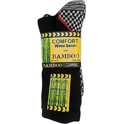 Mens Gents Work Boot Socks Breathable Odour Eater Cotton Bamboo Size Quality • £6.95