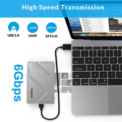 2.5''/ 3.5  Inch External SATA USB 3.0 Hard Drive Enclosure Caddy Case HDD Box • £7.59