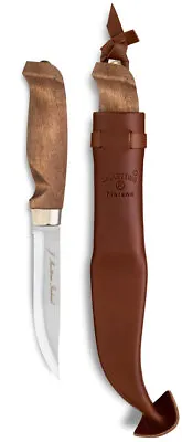 Marttiini Lynx Lumberjack Fixed Knife 4.33  1.4034 Steel Blade Birch Wood Handle • $45.89