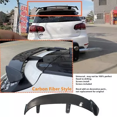 Carbon Look Universal Fits 2010-14 Vw Golf Mk6 Gti Rear Window Roof Spoiler Wing • $87.99