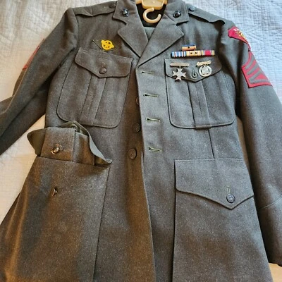 $299.95 • Buy Ww2 Usmc Marine Corps 3rd Amphibious Forces Uniform Ribbons & Pins Named