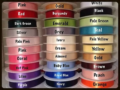 New 10mm Double Satin /Double Faced Ribbon~26 Awesome Colour For Gift Wrap/Masks • £1.15