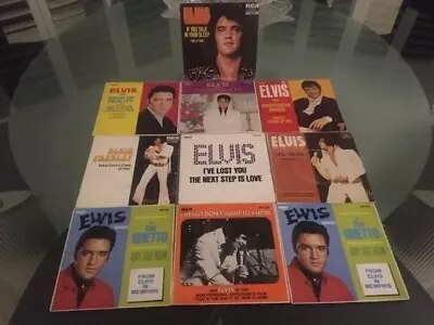 Elvis Pressley 10 LOTS OF 45s EPs LPs VINYL RECORDS  • $100