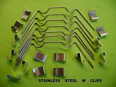  Greenhouse Stainless Steel W Clip And  Z Glass Glazing Clips Mixed Lots • £4.99