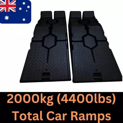 2000Kg 2pc Car Service Ramps Heavy-Duty Set Pair Service Trailer Vehicle Strong • $69