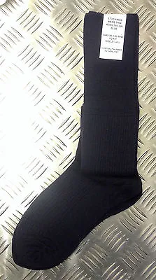 £5.39 • Buy Genuine British Army Wool / Nylon - NAVY Long Thin Socks Stockings Lot BRAND NEW