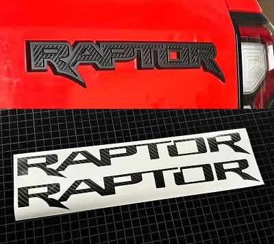 Rear Door Logo Emblem Inlay Stickers Truck Tailgate Decal For Ford Ranger Raptor • $35.60