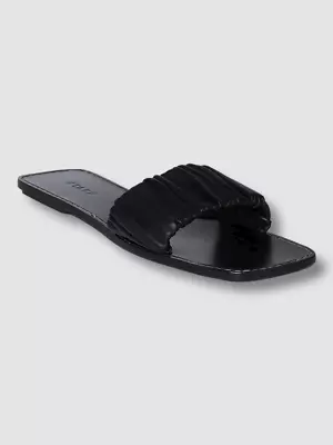 $87.98 • Buy $250 Staud Women's Black Nina Ruched Leather Sandals Shoes Size EU 36/US 6