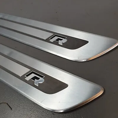 $59.50 • Buy VW Golf R MK6 Front Door Scuff Plate Sill Panel Stainless Trim Pair