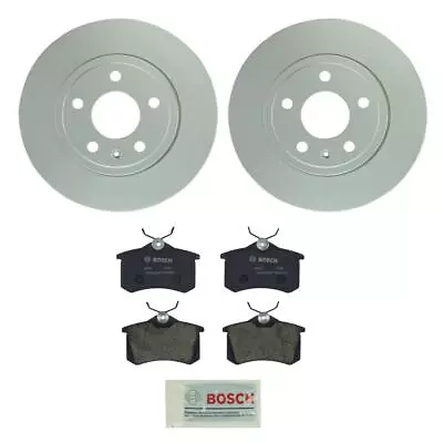 Bosch 2 Rear Solid Rotors 271.8mm & Semi-Met Disc Brake Pads Kit For Audi VW • $113.95