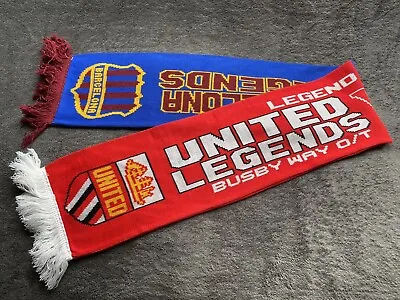 MANCHESTER UNITED LEGENDS VS BARCELONA LEGENDS 2017 Football Soccer SCARF • £2