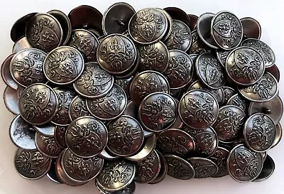 17mm 28mm Aged Antique Silver Metal Regal Coat Of Arms Shank Buttons L51A L51 • £1.79