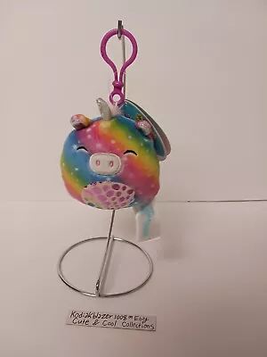 NWT Prim The Rainbow Unicorn Magical Squishmallow Plush Clip On Keychain 3.5  • $10.79