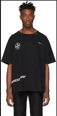 Off White Virgil Abloh Mens Top Impressionism Tee Shirt Black Size L • $99