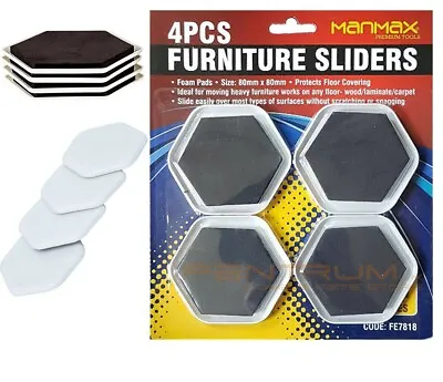 4 Pcs Heavy Duty Furniture Sliders Movers Magic Moving Gliders Removal Lift Pad • £2.78