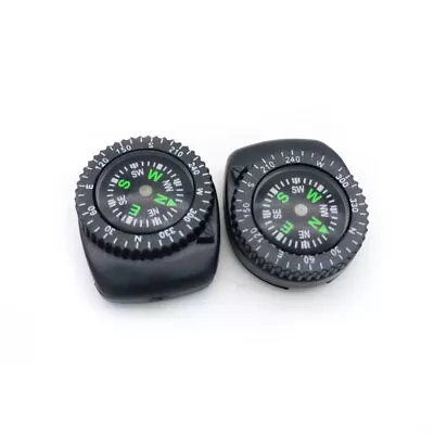 2PCS Mini Clear Liquid-filled Button Compass Outdoor Compass Clip On Backpack • $4.30