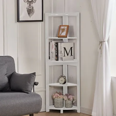 5 Tier Ladder Wall Leaning Standing Shelf Home Storage/Display Unit Bookcase NEW • £37.95