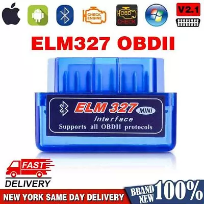 OBD2 Car Bluetooth Scanner Code Reader OBDII ELM327 Read Tool For IPhone • $7.89