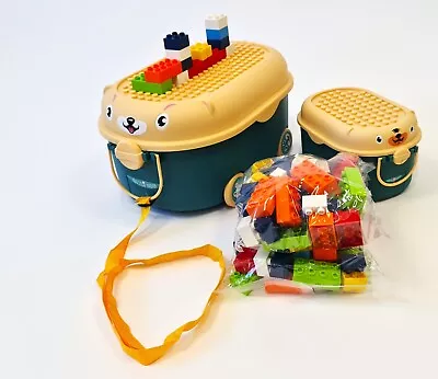 £4.95 • Buy Building Blocks Bricks Kids Toy Car Activity Table Cart  - Toddlers Childs