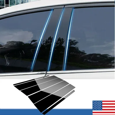 $12.99 • Buy Gloss Black Pillar Post For BMW 3 Series 06-11 E90 Door Trim Piano Decal Covers