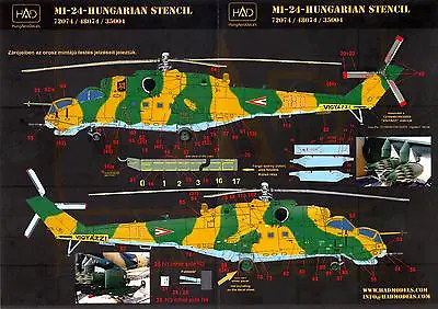 $14.99 • Buy Hungarian Aero Decals 1/48 Mi-24 HIND Helicopter Hungarian Stencil Set