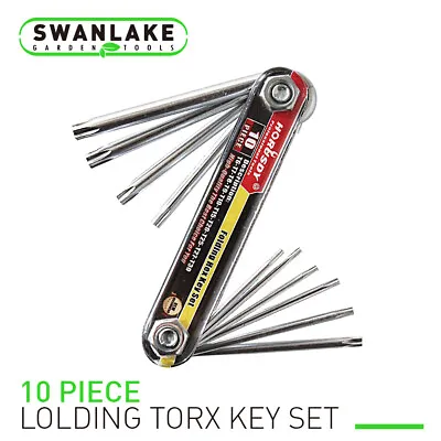 10 PC Tamper Proof Star Key Set Folding Locking Torx Security Screwdriver T6-T30 • $7.99