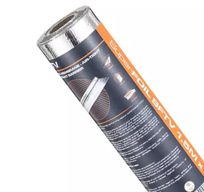 SuperFOIL SFTV Reflective Membrane 1.5m X 25m Roll - Vapour Control Layer • £82.99